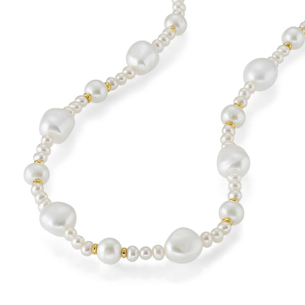 Isobelle Baroque Pearl and Gold Necklace | Art Deco Jewellery | V by ...