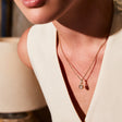 Olive Gold Necklace in White Topaz