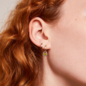 Peridot Charms (August) on Double Row Hoops