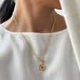 Darcy Necklace on Figaro Chain