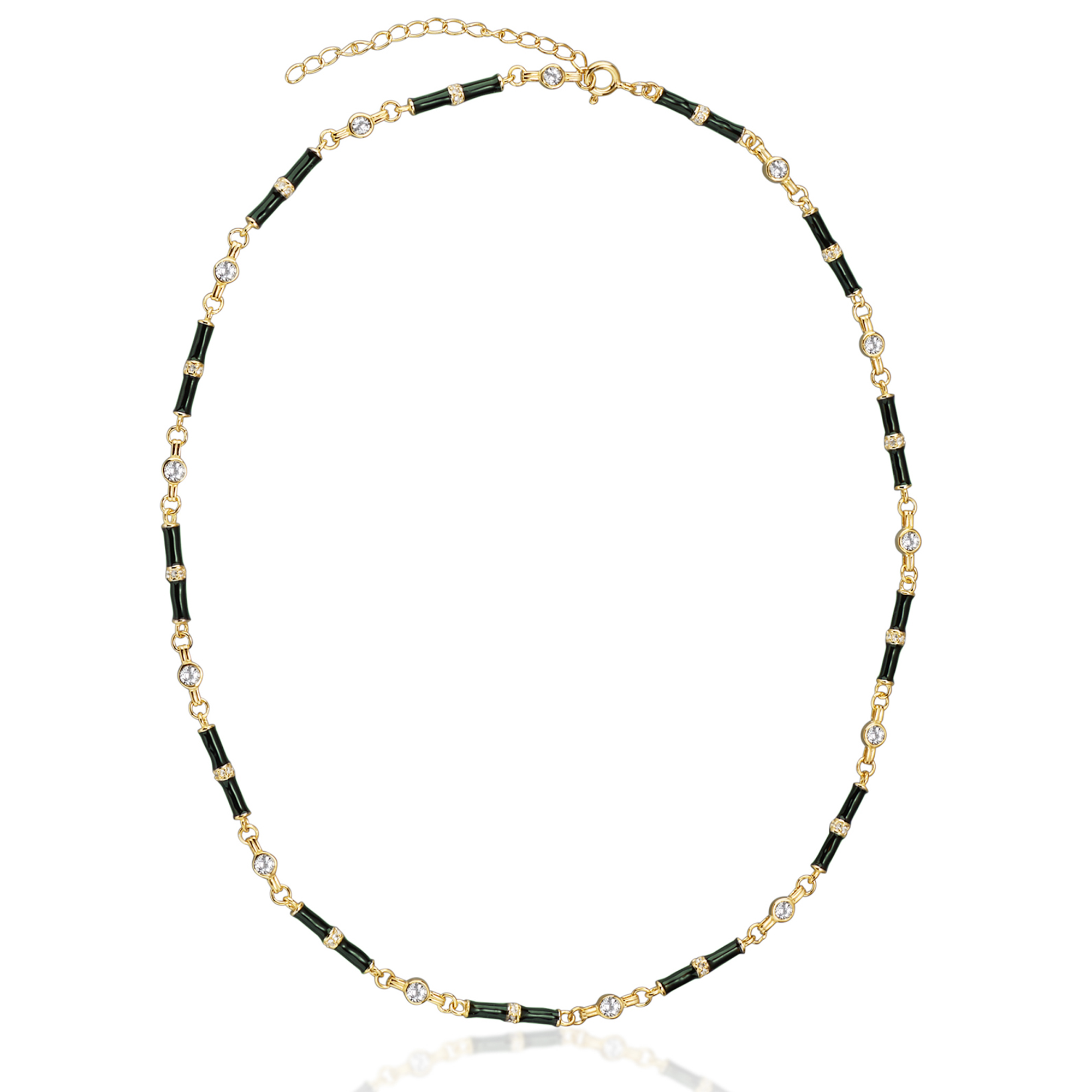Marlowe Green Enamel Necklace