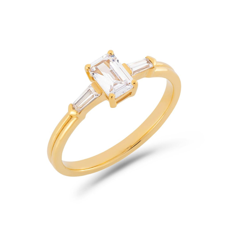 PACK: Gold Illusion Bullet & Emerald Cut Ring