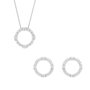 Luna pendant and earring set