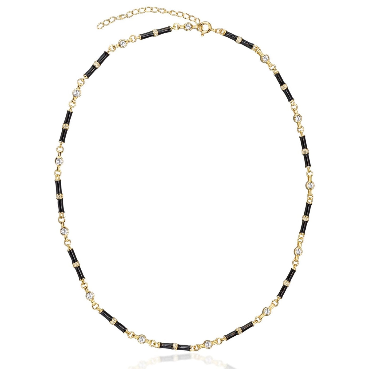 Marlowe Black Enamel Necklace