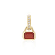Red Agate Charm (July) on Carrier Chain
