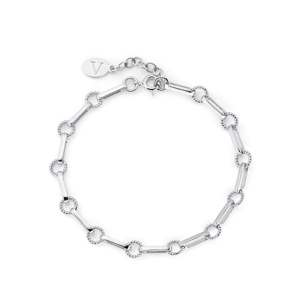 vintage starring silver chain bracelet - アクセサリー