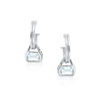 Blue Topaz Charms (March) on Double Row Hoops