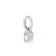 Blue Topaz Charm (March) on Carrier Chain