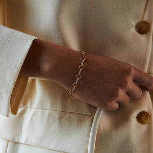 Twisted Link Vintage Chain Bracelet
