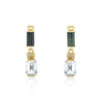 Column Emerald Cut Drop Earrings