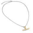 Jeane T-Bar Necklace on Belcher Chain