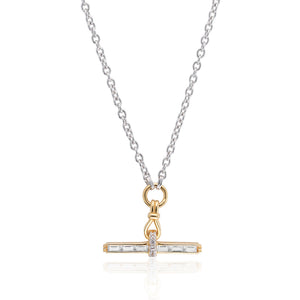 Jeane T-Bar Necklace on Belcher Chain