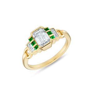 Signature Emerald Cut Geometric Ring