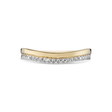 Scooped Two-Tone Pavé Band