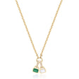 Green Agate Charm (May) on Carrier Chain