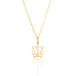 VINTAGE 9CT YELLOW GOLD LIBRA ZODIAC PENDANT