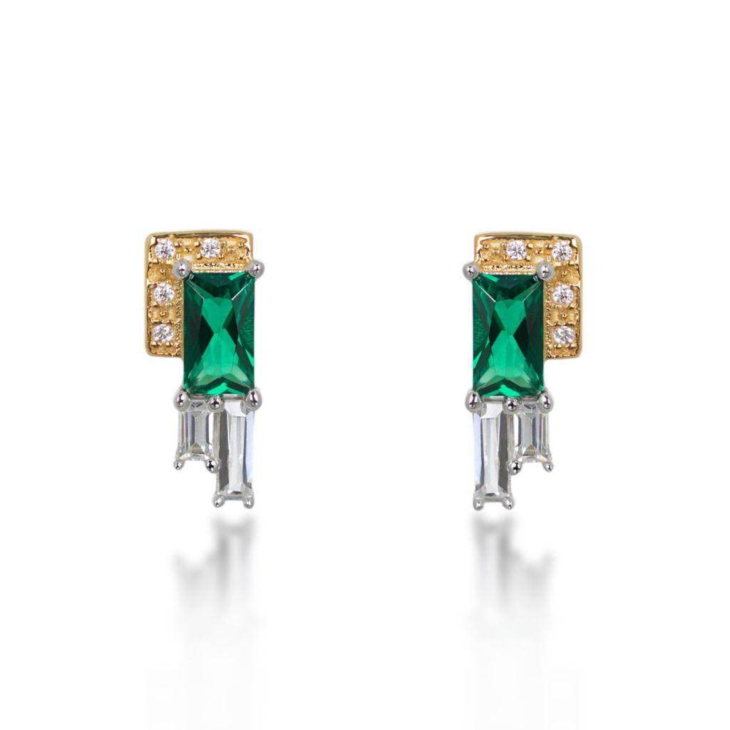 Audrey Green Stud Earrings | Art Deco Jewellery | V by Laura Vann – V ...