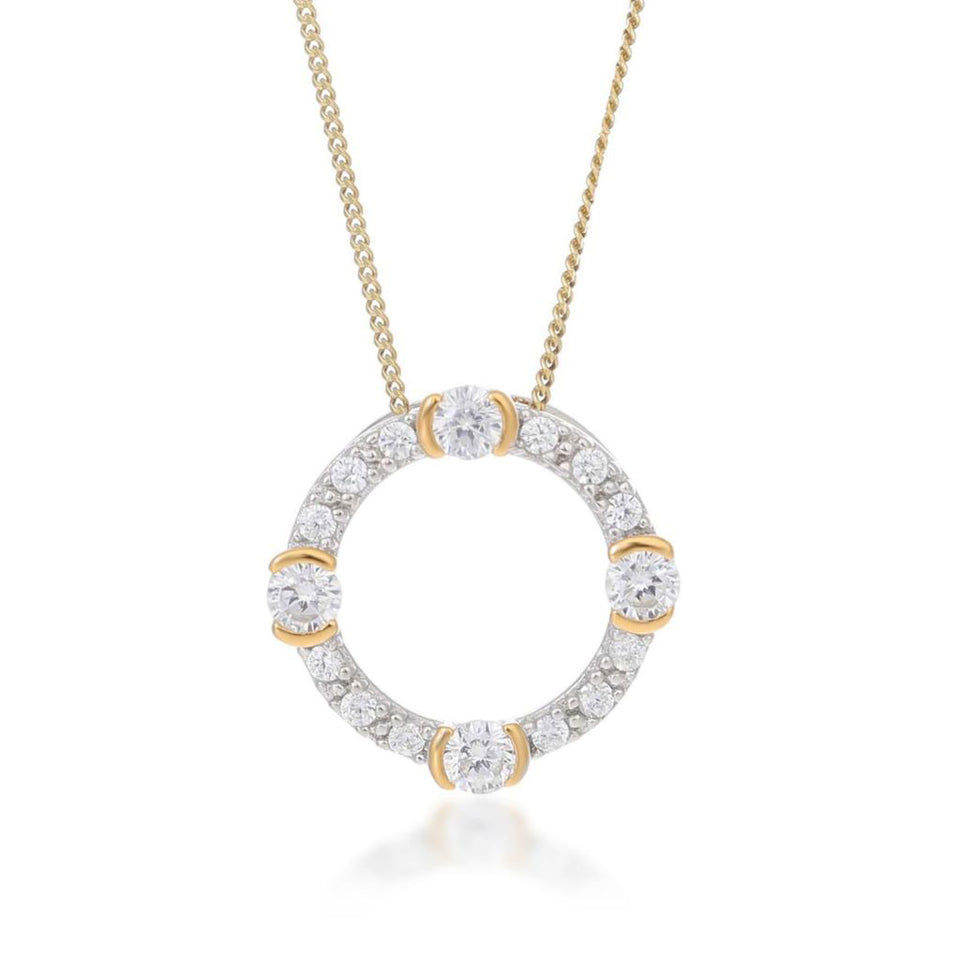 Luna Gold Circle Necklace