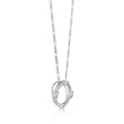 Luna Sterling Silver Circle Necklace on Figaro Chain