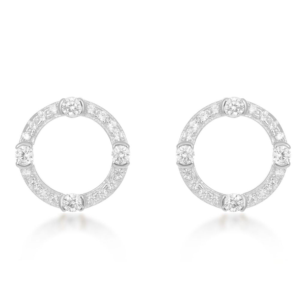 Luna Sterling Silver Circle Earrings