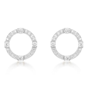 Luna Sterling Silver Circle Earrings
