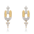 Leandra Sterling Silver Gold Stud Earrings