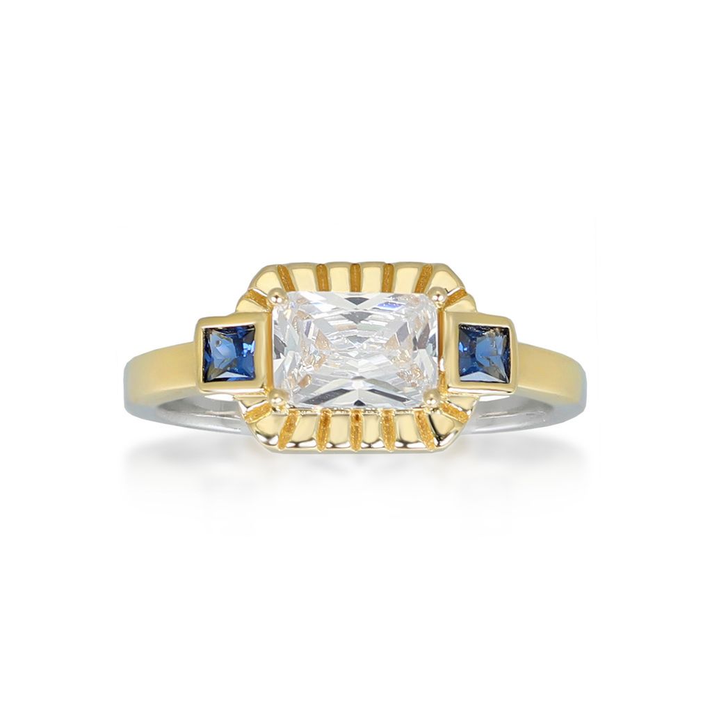 Etta Gold Ring In Blue