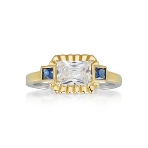 Etta Gold Ring In Blue