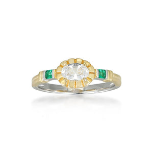 Freya Green Gold Ring