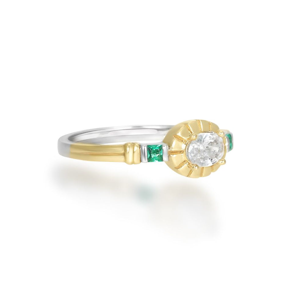 Freya Green Gold Ring