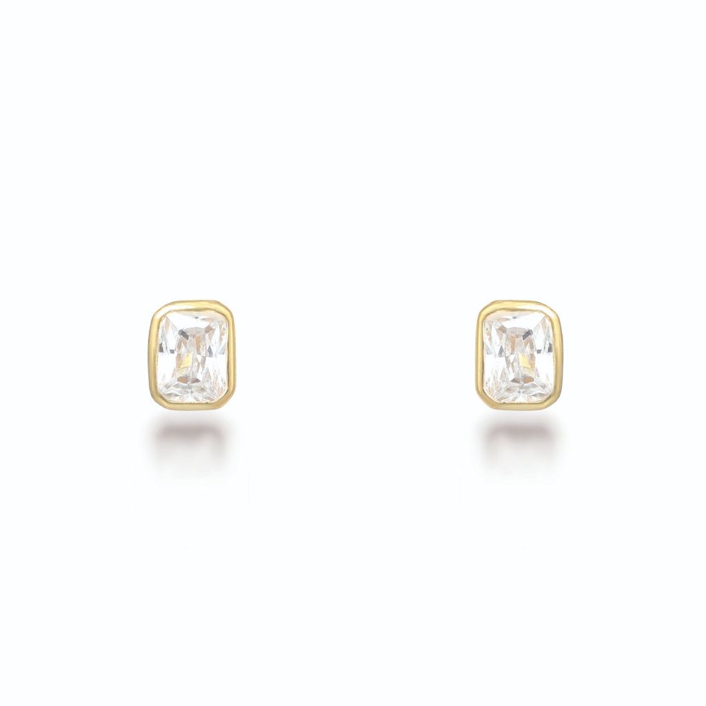 Isla Gold Stud Earrings Earrings V by Laura Vann