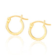Frances Gold Hoop Earrings + Emerald Cut Charms