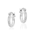 Iris Silver Hoop Earrings + Emerald Cut Charms