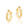 Lena Gold Hoop Earrings + Hex Charms