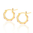 Lena Gold Hoop Earrings + Hex Charms