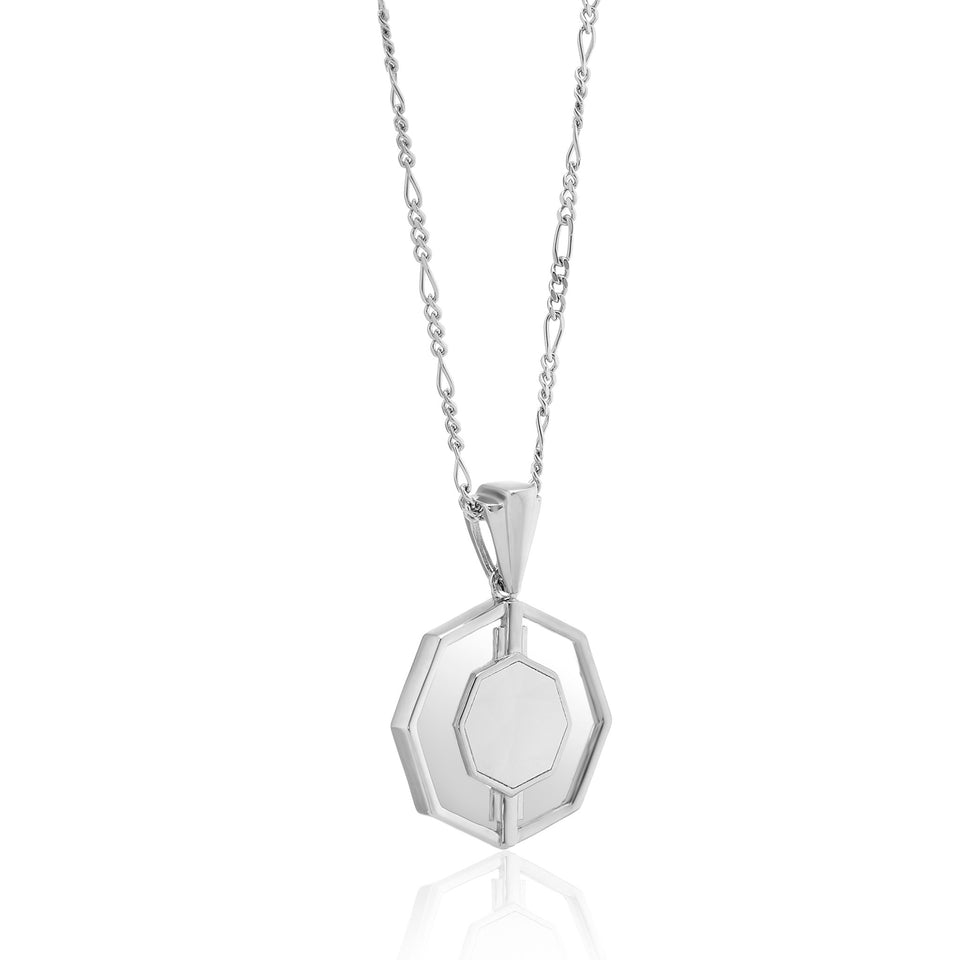 Kim Glass Necklace in Silver