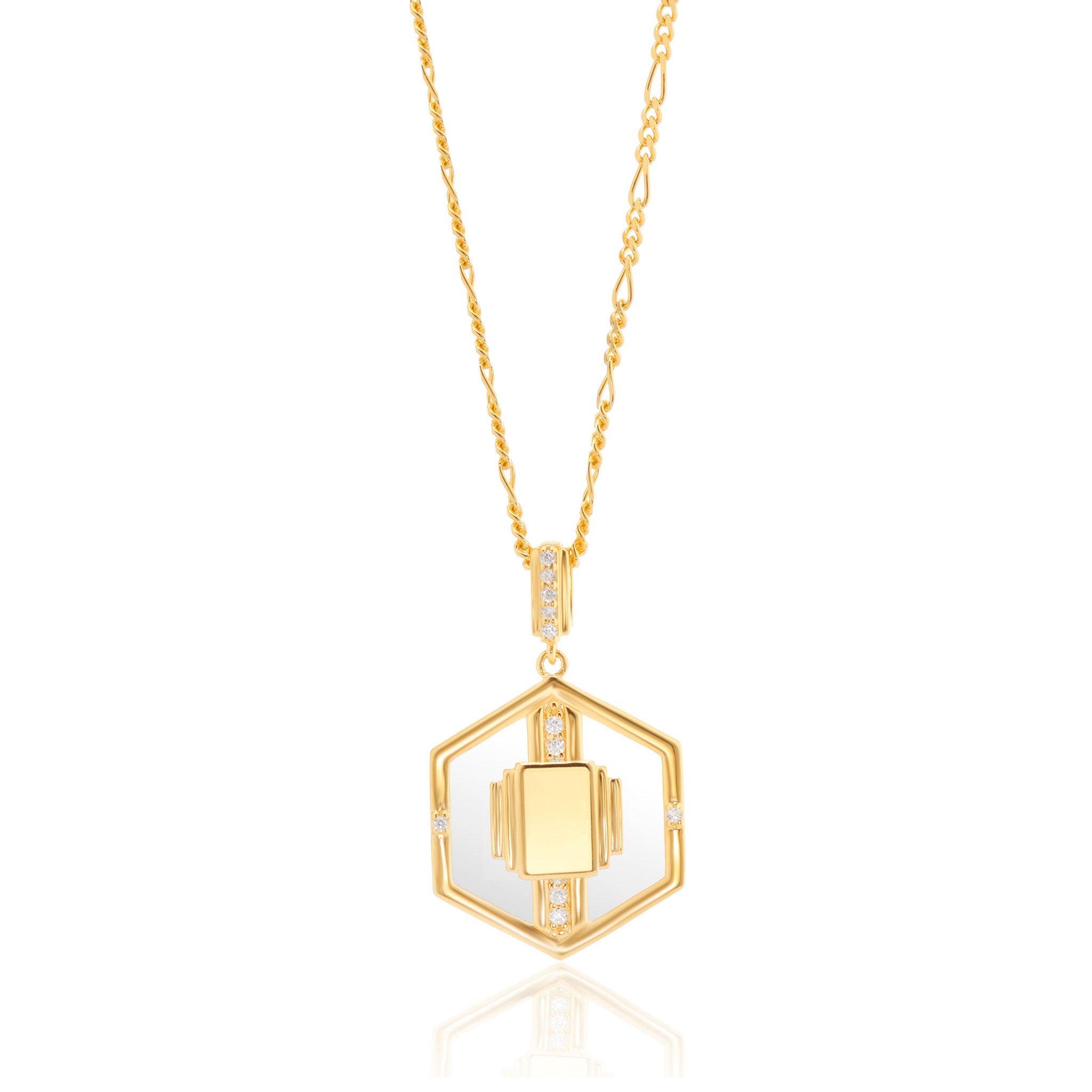Goldie Glass Necklace in Gold