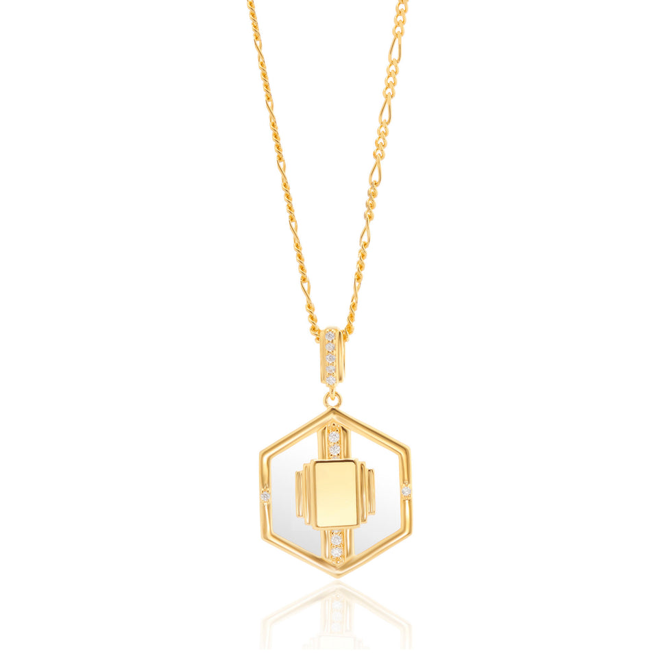 Goldie Glass Necklace in Gold