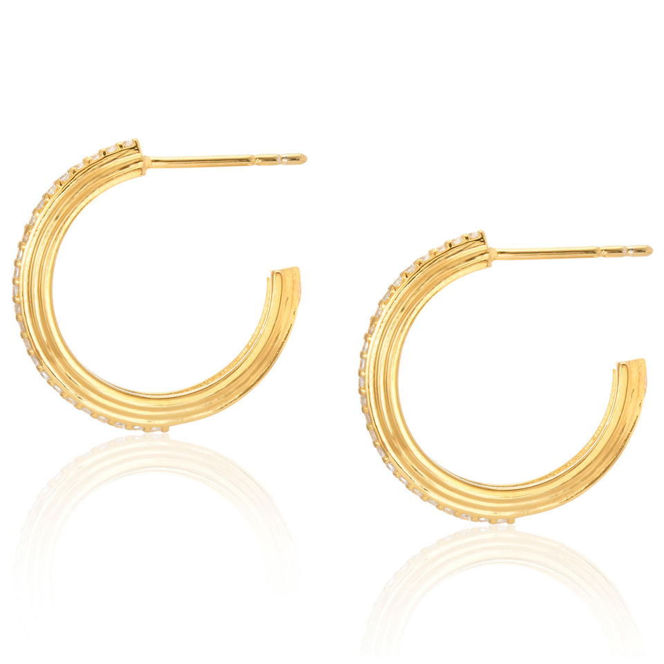 Neve Chunky Hoop Earrings in Gold