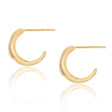 Diana Small Chubby Spinel Blue Stone Hoop Earrings in Gold