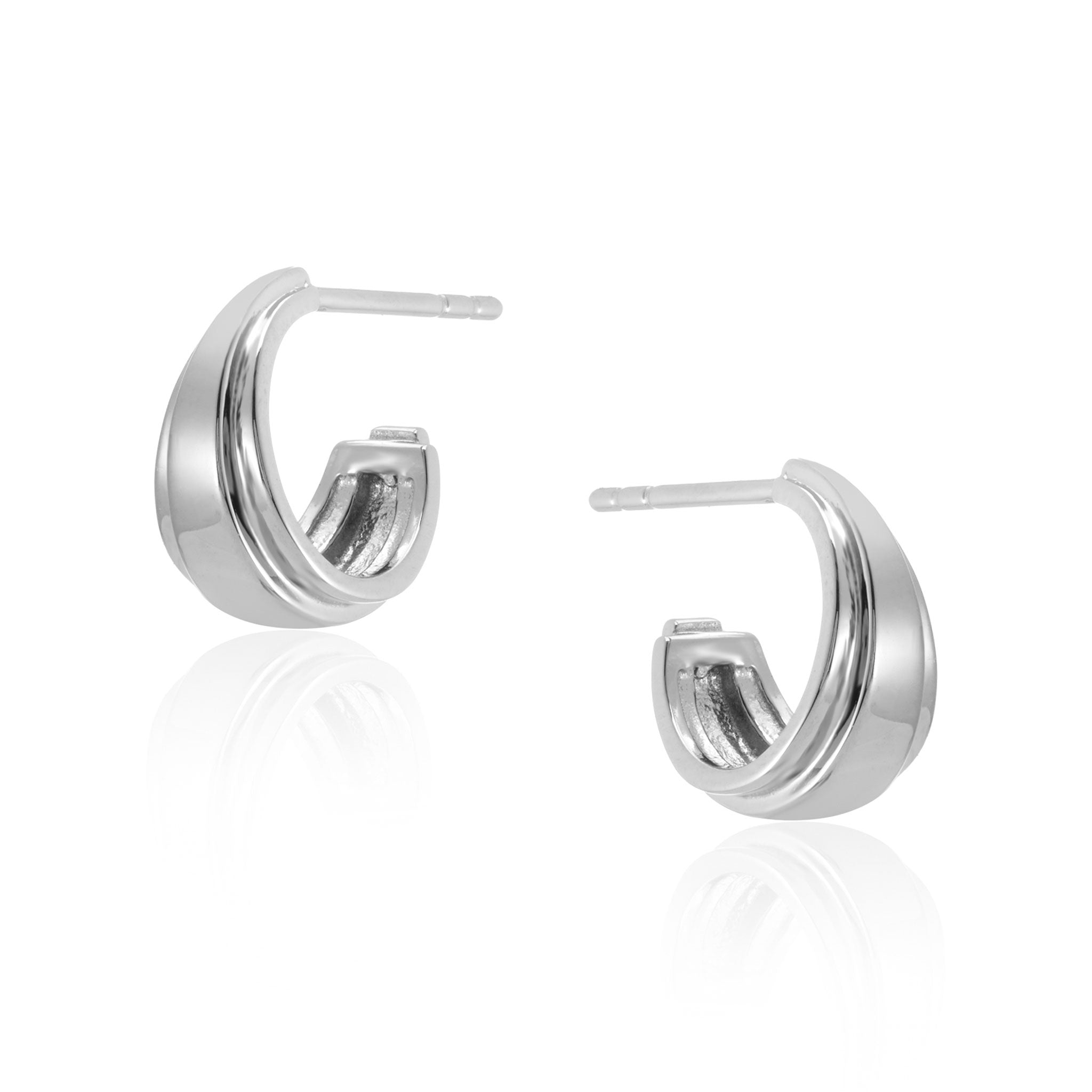 Angelina Mini Hoop Earrings in Silver