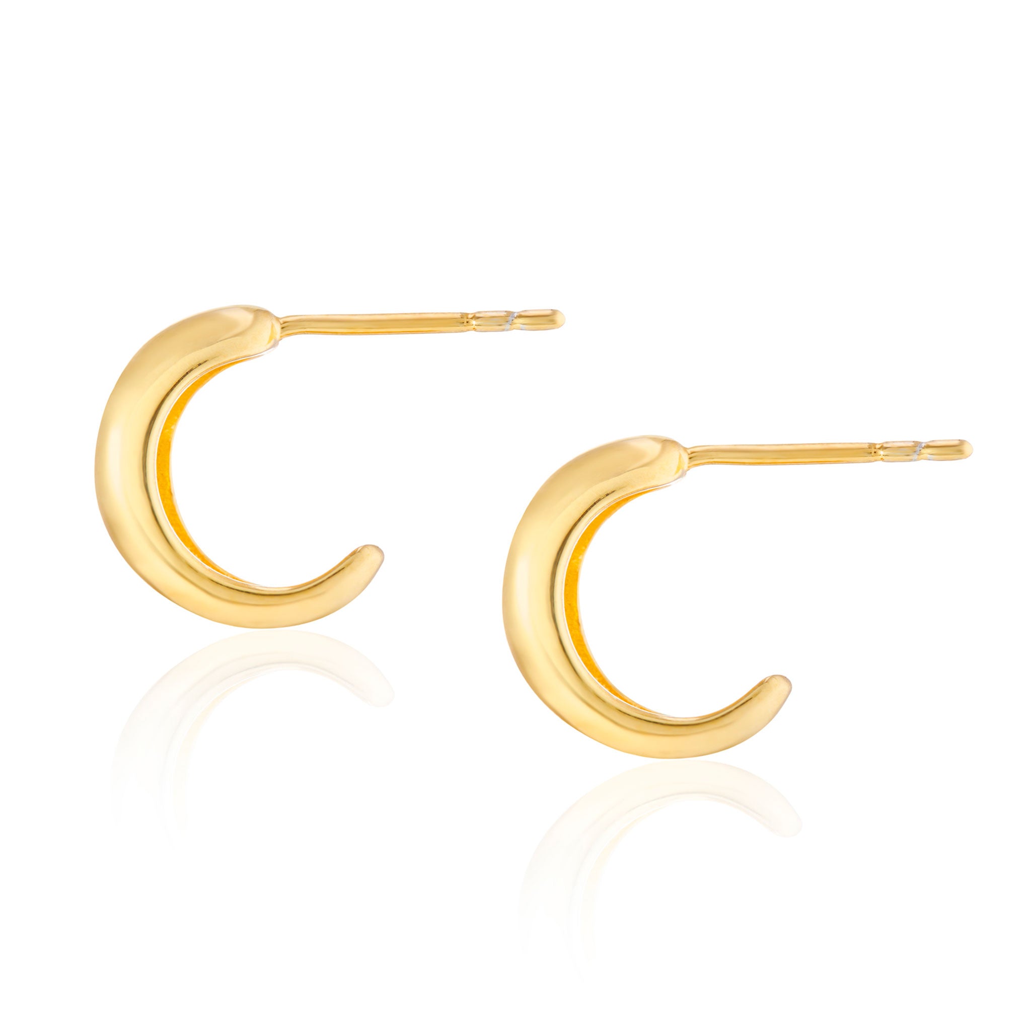 Erika Mini Chubby Blue Stone Hoop Earrings