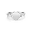 Tilly 9ct White Gold & Diamond Signet Ring