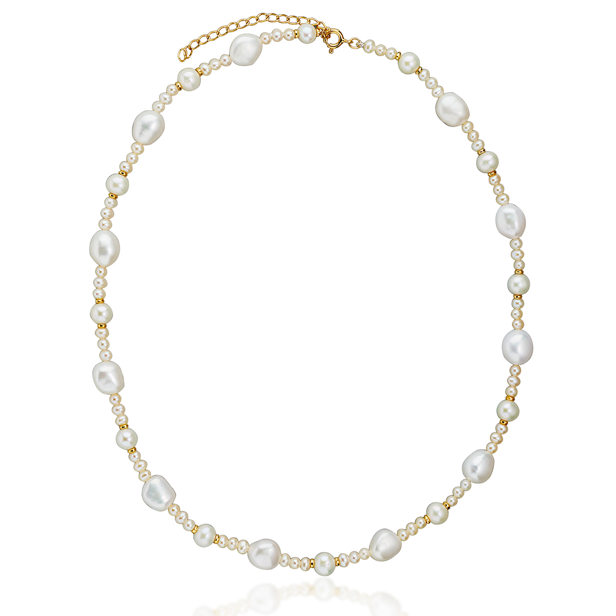 Isobelle Baroque Pearl and Gold Necklace
