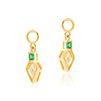 Lena Gold Hoop Earrings + Shield Charms