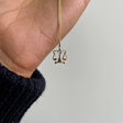 VINTAGE 9CT YELLOW GOLD LIBRA ZODIAC PENDANT