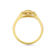 Asscher Art Deco halo diamond ring in yellow gold