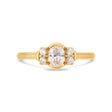 PACK: Gold Deco Oval Cut Solitaire Ring
