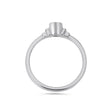 Deco brilliant cut solitaire diamond ring in platinum