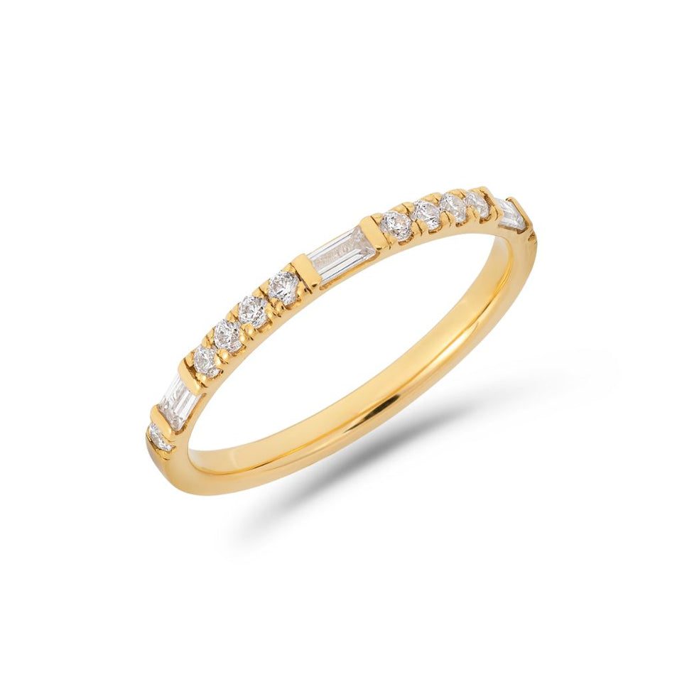 PACK: Gold Round & Baguette Cut Ring